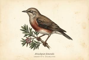 Abbott's Starling illustration