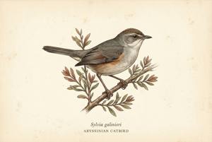 Abyssinian Catbird illustration