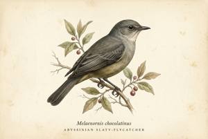 Abyssinian Slaty-Flycatcher illustration