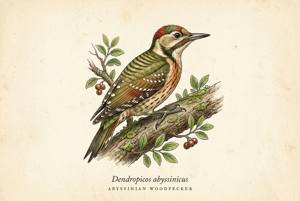 Abyssinian Woodpecker illustration