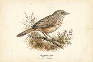 Afghan Babbler illustration