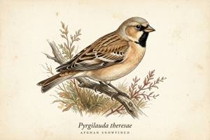 Afghan Snowfinch illustration