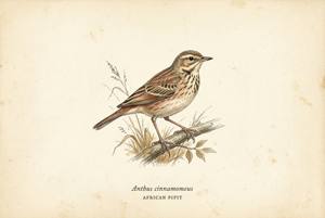 African Pipit illustration