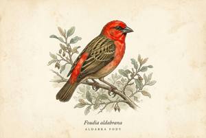 Aldabra Fody illustration