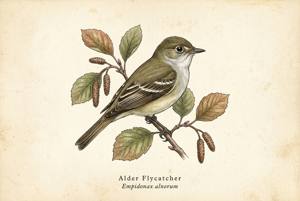 Alder Flycatcher illustration