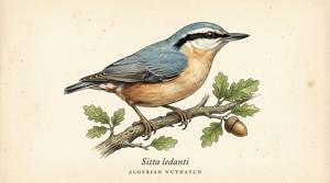 Algerian Nuthatch illustration