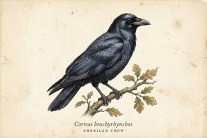 American Crow illustration