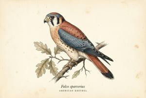 American Kestrel illustration