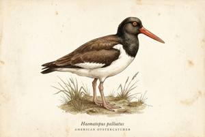 American Oystercatcher illustration