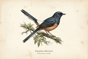 Andaman Shama illustration