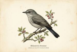 Angola Slaty-Flycatcher illustration
