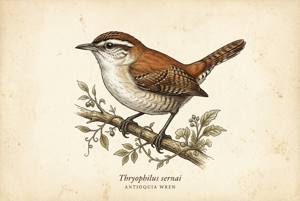Antioquia Wren illustration