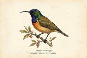 Apricot-breasted Sunbird illustration
