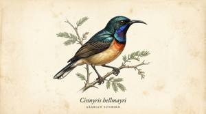 Arabian Sunbird illustration