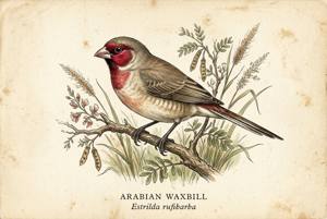 Arabian Waxbill illustration