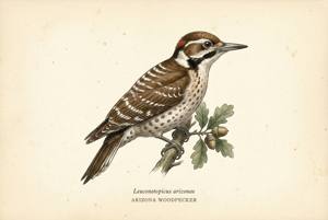 Arizona Woodpecker illustration