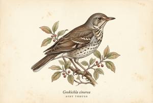 Ashy Thrush illustration