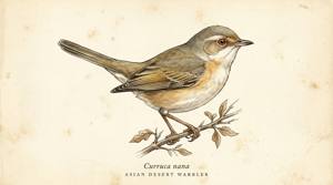 Asian Desert Warbler illustration