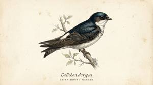 Asian House-Martin illustration