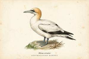 Australasian Gannet illustration