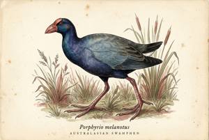 Australasian Swamphen illustration