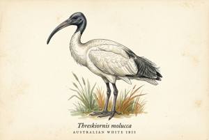 Australian Ibis illustration