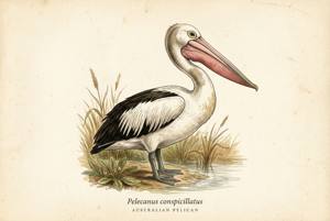 Australian Pelican illustration