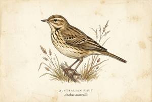 Australian Pipit illustration