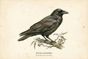 Australian Raven illustration