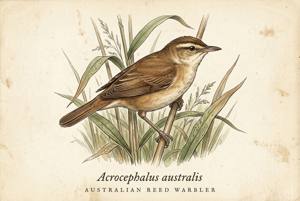 Australian Reed Warbler illustration