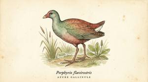 Azure Gallinule illustration