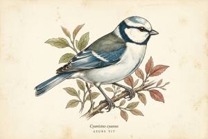 Azure Tit illustration