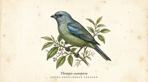 Azure-shouldered Tanager illustration