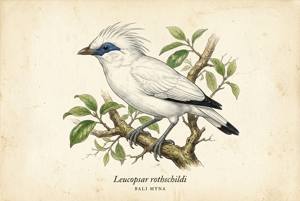 Bali Myna illustration