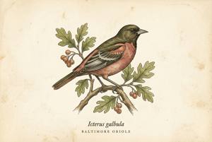 Baltimore Oriole illustration