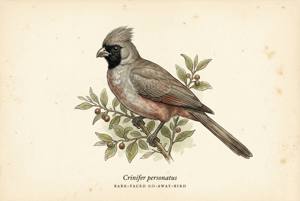 Bare-faced Go-away-bird illustration