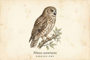Barking Owl illustration