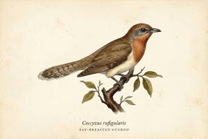 Bay-breasted Cuckoo illustration