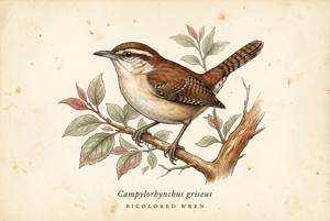 Bicolored Wren illustration