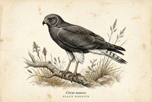 Black Harrier illustration