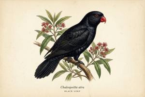 Black Lory illustration