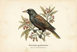 Black Oropendola illustration