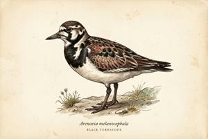 Black Turnstone illustration