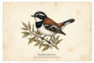 Black-banded Flycatcher illustration