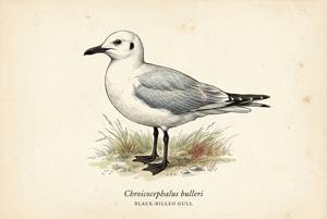 Black-billed Gull illustration