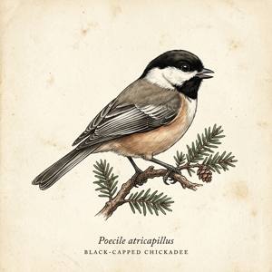 Black-capped Chickadee illustration