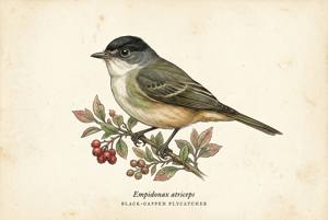 Black-capped Flycatcher illustration