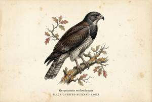 Black-chested Buzzard-Eagle illustration