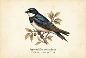 Black-collared Swallow illustration