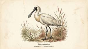 Black-faced Spoonbill illustration